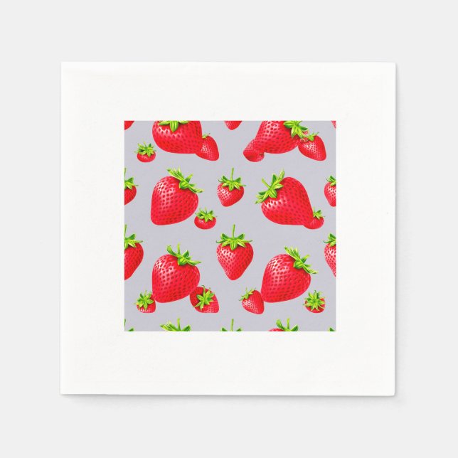 Erdbeere Serviette (Vorderseite)