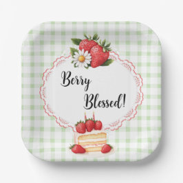 Erdbeere Shortcake Babydusche Teller