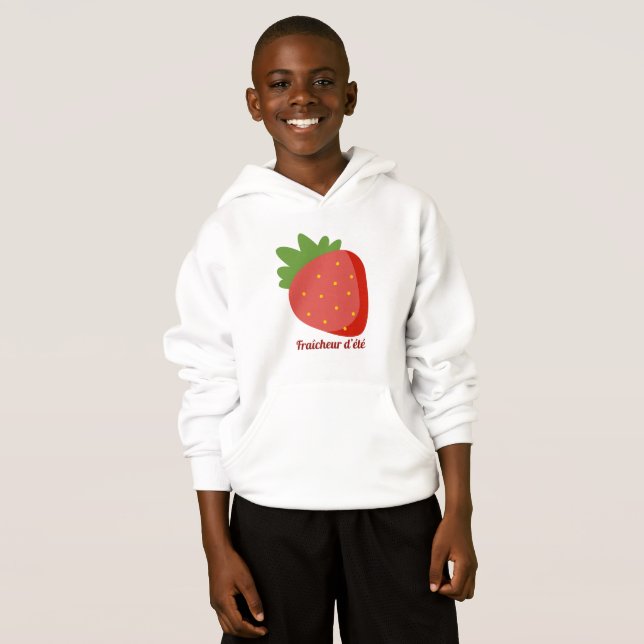 Erdbeere Sommerfrische Hoodie (Vorne ganz)