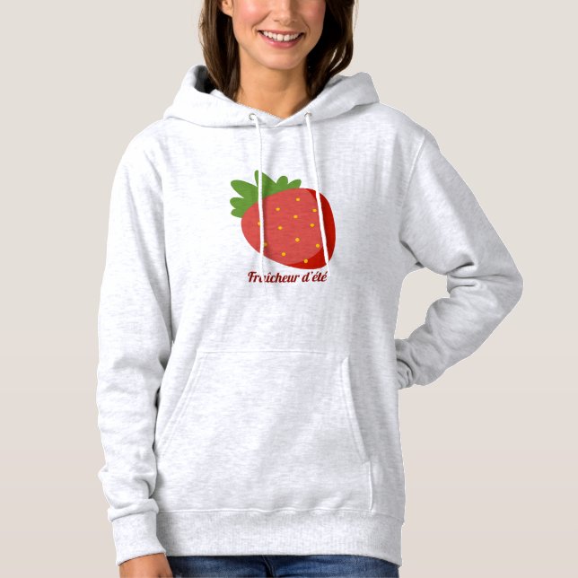 Erdbeere Sommerfrische Hoodie (Vorderseite)