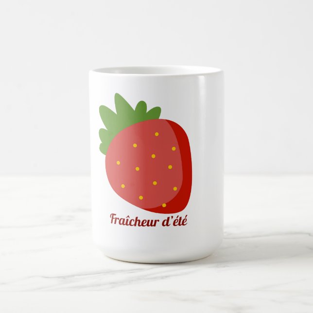 Erdbeere Sommerfrische Kaffeetasse (Mittel)