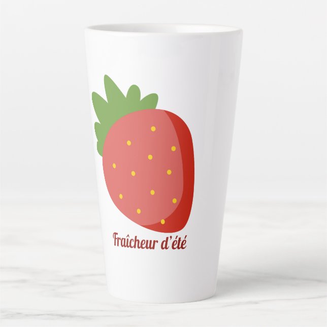 Erdbeere Sommerfrische Milchtasse (Vorderseite)