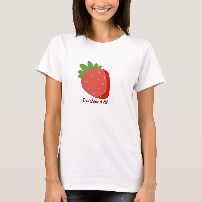 Erdbeere Sommerfrische T-Shirt (Vorderseite)