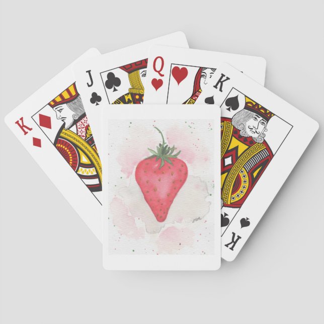 Erdbeere Spielkarten (Rückseite)