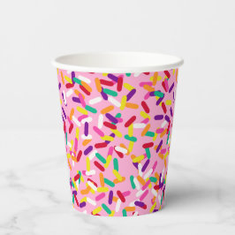 Erdbeere Sprinkles Pappbecher