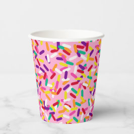 Erdbeere Sprinkles Pappbecher