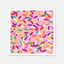 Erdbeere Sprinkles Serviette