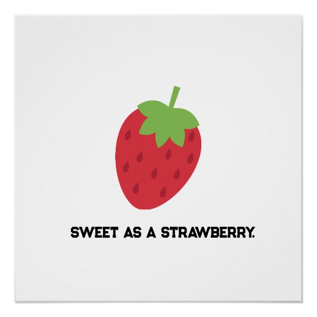 Erdbeere Süße Frucht-Thema Poster (Vorderseite)