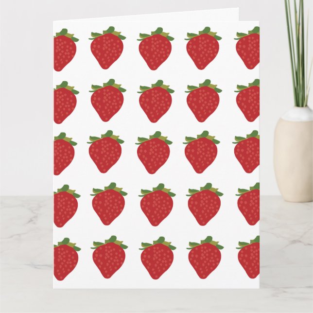 Erdbeere Sweet Frucht Erdbeeren Gruß Karte (Vorderseite)