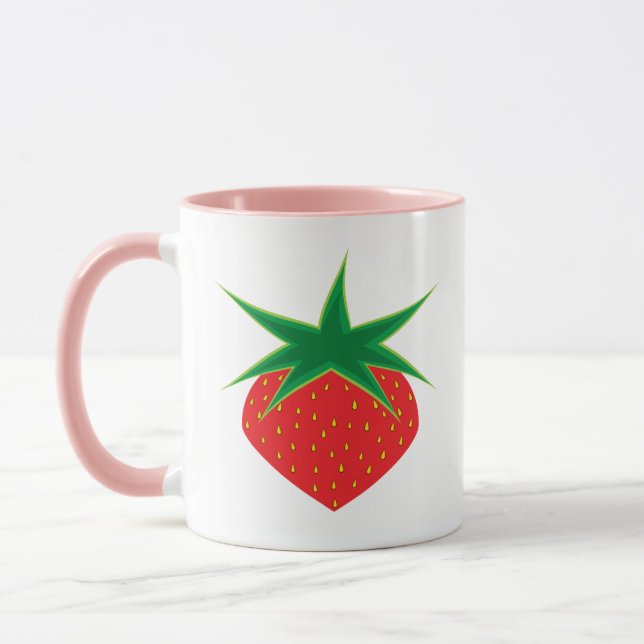 Erdbeere Tasse Rosa (Links)