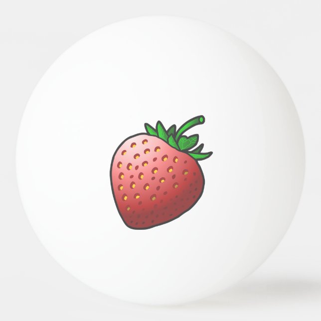 Erdbeere Tischtennisball (Vorderseite)