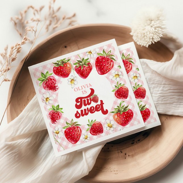Erdbeere Two Sweet 2. Geburtstag Serviette (Von Creator hochgeladen)