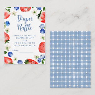Erdbeere und Blueberry Diaper Begleitkarte