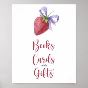 Erdbeere und Bogen - Bücher Karten und Geschenke Poster