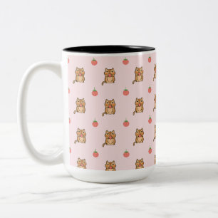 Erdbeere und Chipmunk Zweifarbige Tasse