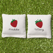 Erdbeere und "Cornhole Bags"