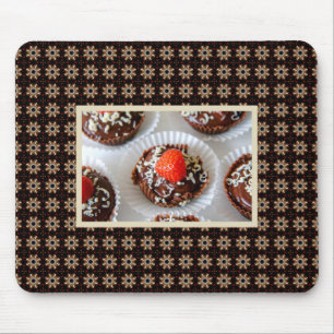 Erdbeere und dunkle Schokolade Mousse Dessert Mousepad
