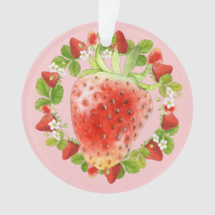 Erdbeere und Erdbeeren Blossom Ornament
