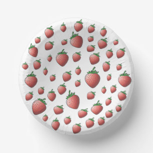 Erdbeere und Erdbeeren Pappteller