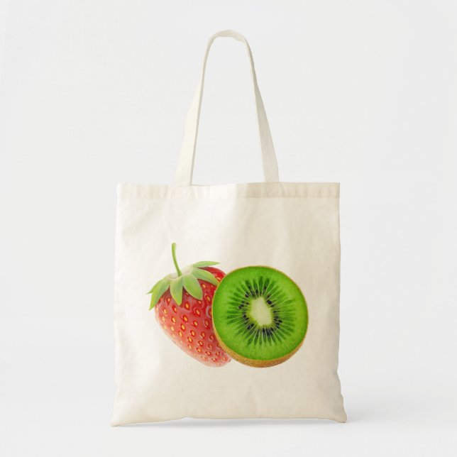 Erdbeere und Kiwi Tragetasche (Vorne)