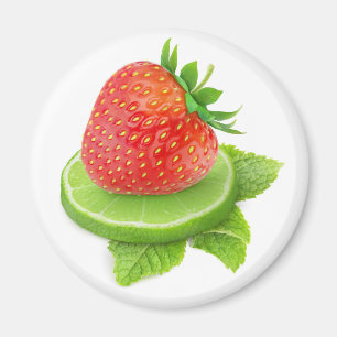 Erdbeere und Limon Magnet