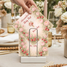 Erdbeere Vintage-Blumen-Thema 1. Geburtstag