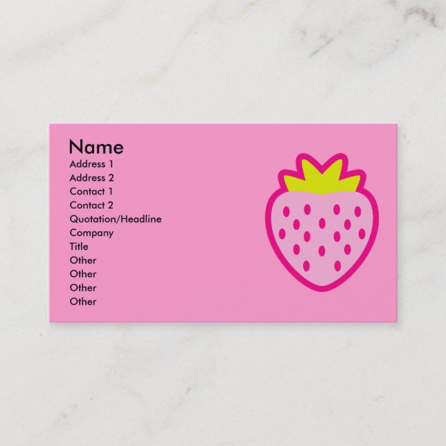 ERDBEERE VISITENKARTE (Vorderseite)