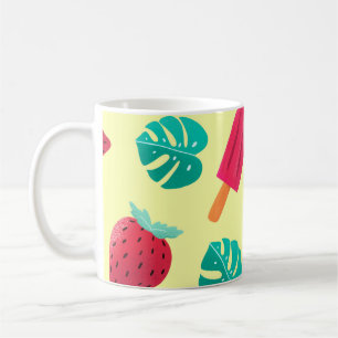 Erdbeere von Wassermelonen Blätter Kaffeetasse