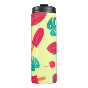 Erdbeere von Wassermelonen Blätter Thermosbecher