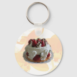 Erdbeere zum Geburtstag, Schokoladenkuchen Schlüsselanhänger