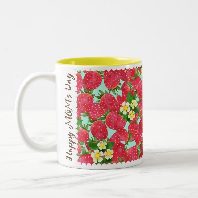 Erdbeere Zwei-Tone-Tasse Zweifarbige Tasse (Links)
