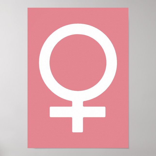 Erdbeereis Frauensymbol Poster (Vorne)