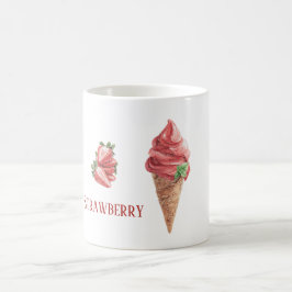 Erdbeereiscreme-Tüte Kaffeetasse