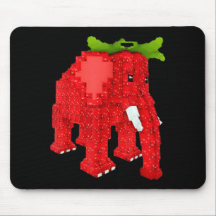 Erdbeerelefant mousepad