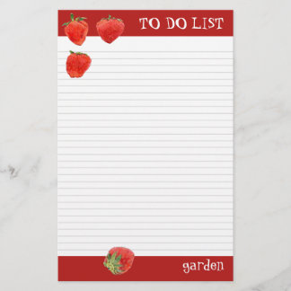 Erdbeeren 4our-Liste Briefpapier