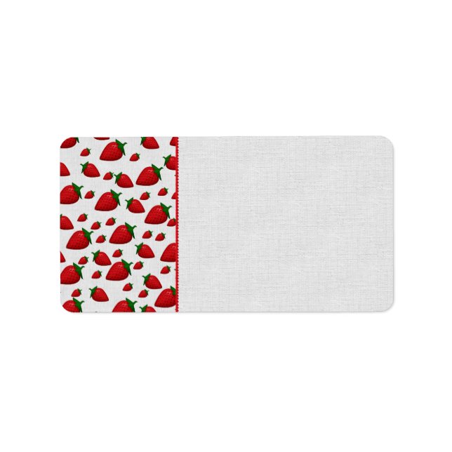 Erdbeeren Adressaufkleber (Vorne)