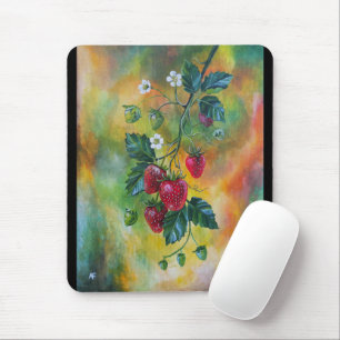 Erdbeeren an einer Sommerrebe von Alfred Fox Mousepad