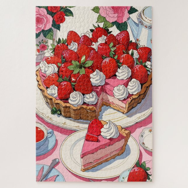 Erdbeeren Anime  Puzzle (Vertikal)