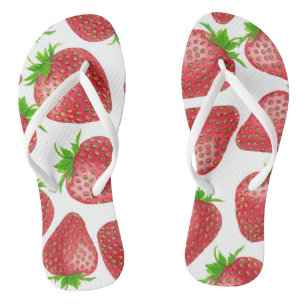 Erdbeeren-Aquarellmuster Flip Flops