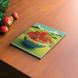 Erdbeeren auf einer Wiese Fliese