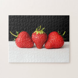 Erdbeeren auf schwarz-weiß 11x14 252pc jpa puzzle