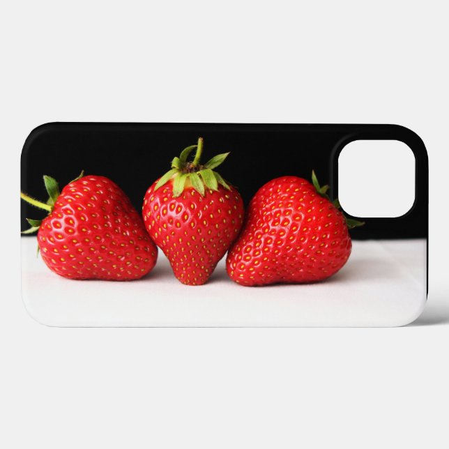 Erdbeeren auf schwarz-weiß iphcna Case-Mate iPhone hülle (Rückseite (Horizontal))