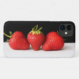 Erdbeeren auf schwarz-weiß iphcnm Case-Mate iPhone hülle