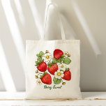 Erdbeeren aus Berry, Süßfrüchte, Erdbeere Brautpar Tragetasche<br><div class="desc">Berry sommerliche Früchte Erdbeere Brautparty bevorzugt monogramm gedruckte Tote-Tasche,  Sommer Garten Erdbeeren Früchte thematische Tote Beutel Bridesmaids Geschenke für sie,  Geschenke für Mama</div>