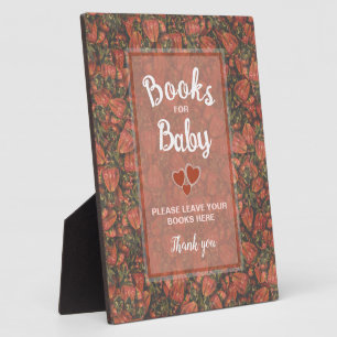 Erdbeeren Baby Duschbücher für Babysignatur Fotoplatte