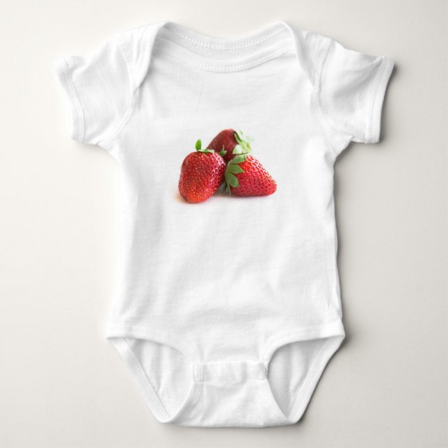 Erdbeeren Baby Strampler (Vorderseite)