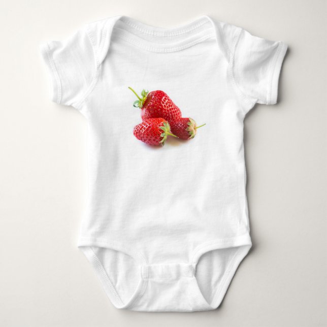 Erdbeeren Baby Strampler (Vorderseite)