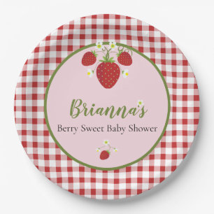Erdbeeren Babydusche Teller