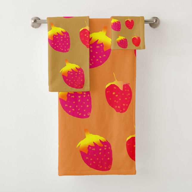 Erdbeeren Badezimmer Handtuch Set (Insitu)