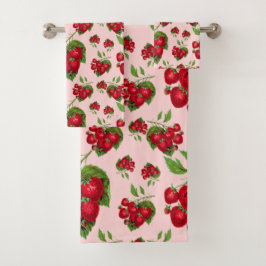 Erdbeeren Badhandtuch Set